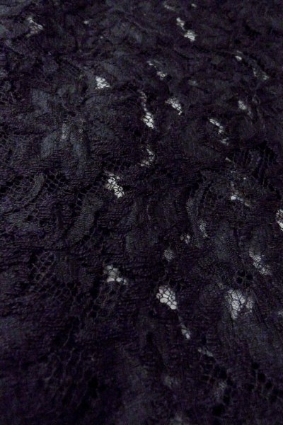 画像10: O0909M 女性用羽織  化繊 黒, 花 【中古】【USED】【リサイクル】 ★★★★☆【O0909M】 (10)