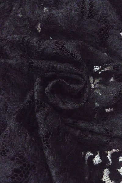 画像12: O0909M 女性用羽織  化繊 黒, 花 【中古】【USED】【リサイクル】 ★★★★☆【O0909M】 (12)