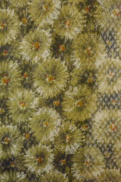 画像3: O0909P 女性用羽織  化繊 深いオリーブ, 花 【中古】【USED】【リサイクル】 ★★★☆☆【O0909P】 (3)