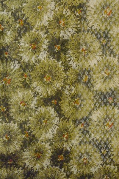 画像4: O0909P 女性用羽織  化繊 深いオリーブ, 花 【中古】【USED】【リサイクル】 ★★★☆☆【O0909P】 (4)