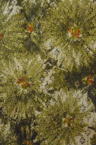 画像7: O0909P 女性用羽織  化繊 深いオリーブ, 花 【中古】【USED】【リサイクル】 ★★★☆☆【O0909P】 (7)