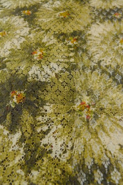 画像9: O0909P 女性用羽織  化繊 深いオリーブ, 花 【中古】【USED】【リサイクル】 ★★★☆☆【O0909P】 (9)