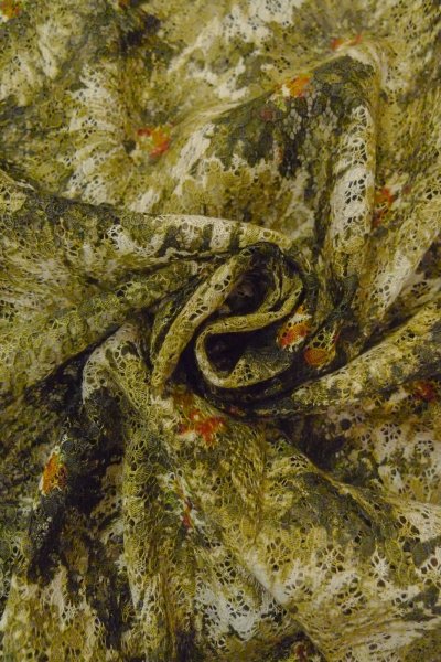 画像11: O0909P 女性用羽織  化繊 深いオリーブ, 花 【中古】【USED】【リサイクル】 ★★★☆☆【O0909P】 (11)