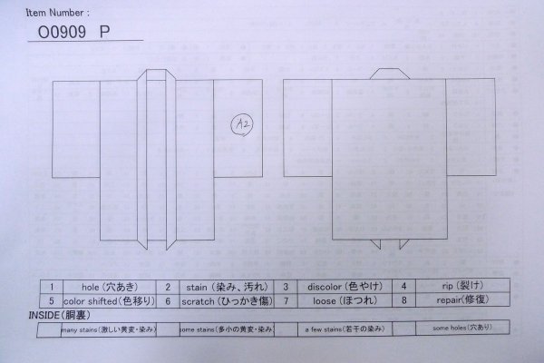 画像13: O0909P 女性用羽織  化繊 深いオリーブ, 花 【中古】【USED】【リサイクル】 ★★★☆☆【O0909P】 (13)