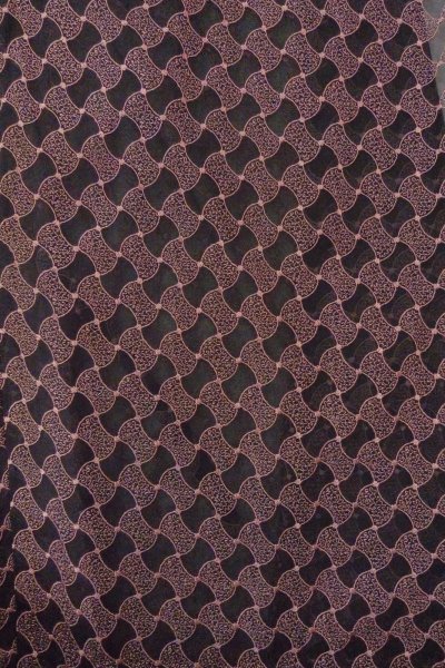 画像4: O0909Q 女性用道中着  化繊 黒, 抽象的模様 【中古】【USED】【リサイクル】 ★★★★☆【O0909Q】 (4)