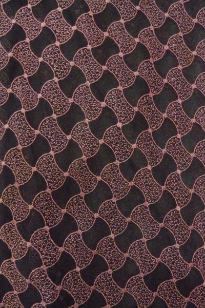 画像5: O0909Q 女性用道中着  化繊 黒, 抽象的模様 【中古】【USED】【リサイクル】 ★★★★☆【O0909Q】 (5)