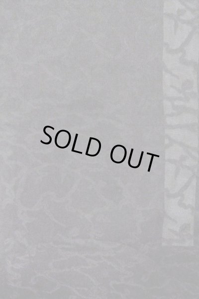 画像5: O0909R 女性用羽織  シルク（正絹） 黒, つた 【中古】【USED】【リサイクル】 ★★★★☆【O0909R】 (5)