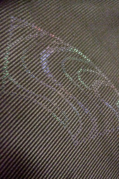 画像8: O0909U 女性用羽織  シルク（正絹） 黒, 流水 【中古】【USED】【リサイクル】 ★★★★☆【O0909U】 (8)