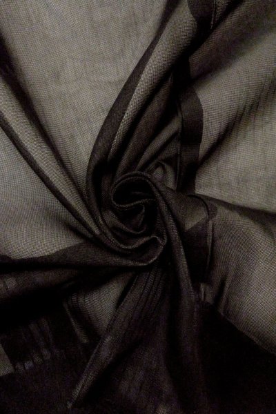 画像10: O0909V 女性用羽織  シルク（正絹） 黒, 縞 【中古】【USED】【リサイクル】 ★★★★☆【O0909V】 (10)