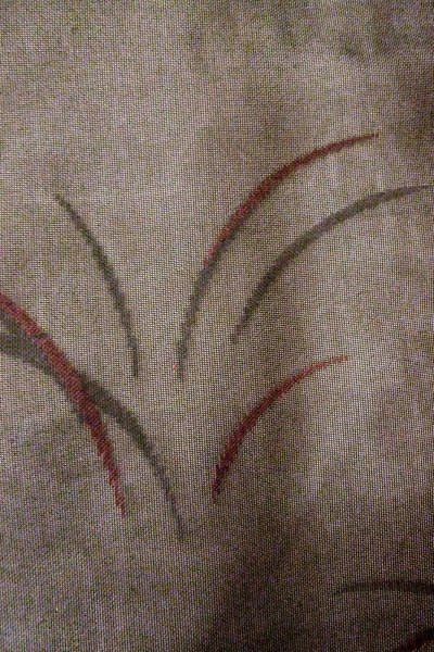 画像5: O0909W 女性用羽織  シルク（正絹） 黒, 花 【中古】【USED】【リサイクル】 ★★★☆☆【O0909W】 (5)