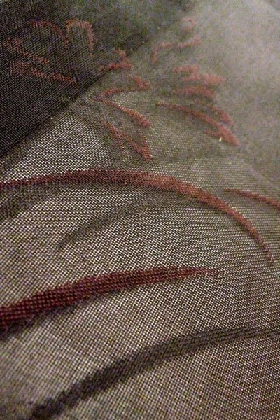 画像7: O0909W 女性用羽織  シルク（正絹） 黒, 花 【中古】【USED】【リサイクル】 ★★★☆☆【O0909W】 (7)