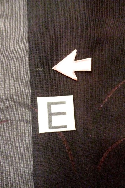 画像17: O0909W 女性用羽織  シルク（正絹） 黒, 花 【中古】【USED】【リサイクル】 ★★★☆☆【O0909W】 (17)