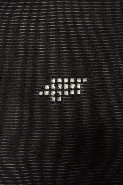 画像6: O0909Z 女性用羽織  シルク（正絹） 黒, 幾何学模様 【中古】【USED】【リサイクル】 ★★★★☆【O0909Z】 (6)