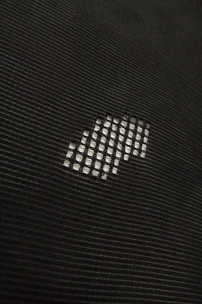 画像7: O0909Z 女性用羽織  シルク（正絹） 黒, 幾何学模様 【中古】【USED】【リサイクル】 ★★★★☆【O0909Z】 (7)