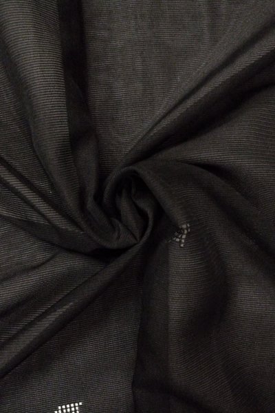 画像10: O0909Z 女性用羽織  シルク（正絹） 黒, 幾何学模様 【中古】【USED】【リサイクル】 ★★★★☆【O0909Z】 (10)