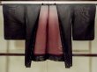 画像1: O0910B 女性用羽織  シルク（正絹） 黒, 幾何学模様 【中古】【USED】【リサイクル】 ★★★★☆【O0910B】 (1)