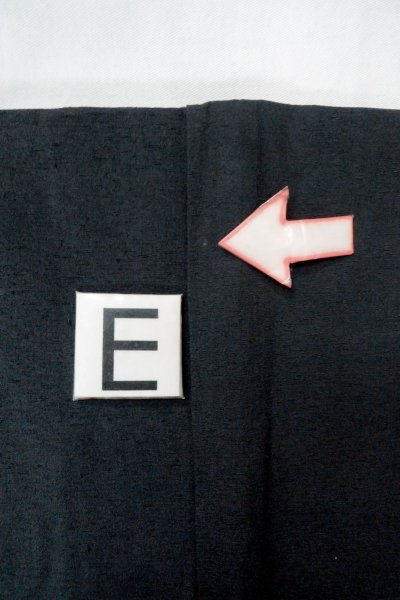 画像16: O0910C 女性用羽織  シルク（正絹） 黒,  【中古】【USED】【リサイクル】 ★★★☆☆【O0910C】 (16)