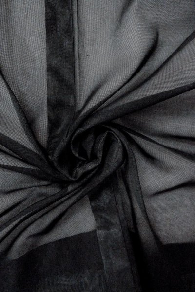 画像10: O0910D 女性用羽織  シルク（正絹） 黒,  【中古】【USED】【リサイクル】 ★★★☆☆【O0910D】 (10)