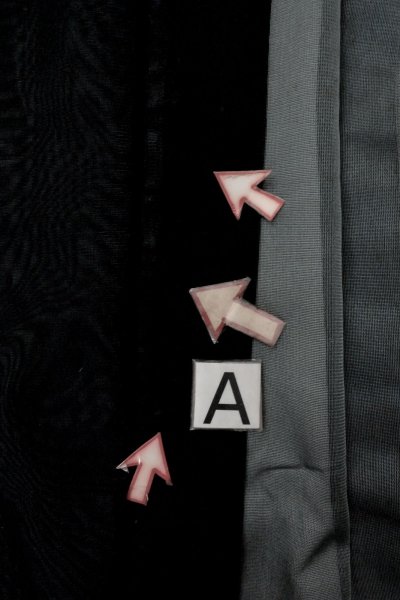 画像12: O0910D 女性用羽織  シルク（正絹） 黒,  【中古】【USED】【リサイクル】 ★★★☆☆【O0910D】 (12)