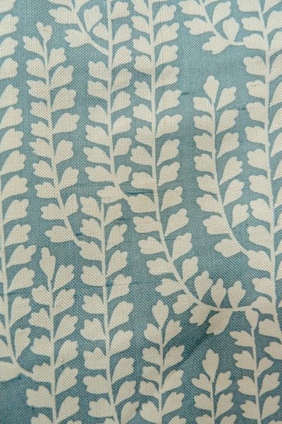 画像7: O1002A 女性用 単衣   シルク（正絹） 灰色がかった水色,  藤 【中古】【USED】【リサイクル】 ★★☆☆☆【O1002A】 (7)