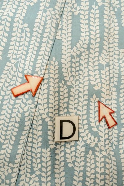 画像17: O1002A 女性用 単衣   シルク（正絹） 灰色がかった水色,  藤 【中古】【USED】【リサイクル】 ★★☆☆☆【O1002A】 (17)