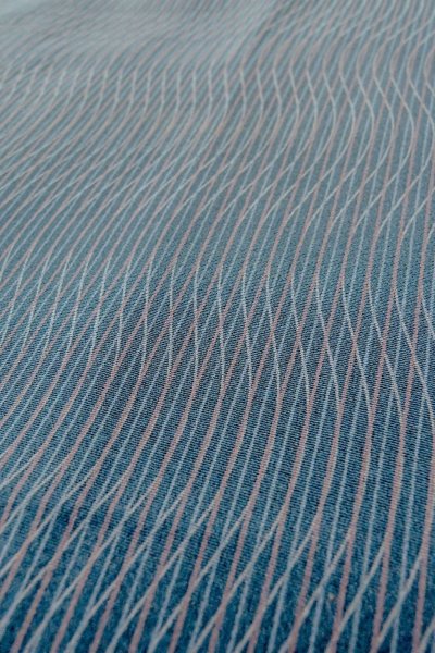 画像8: O1002B 女性用 単衣   シルク（正絹） 灰色がかった青,  縞 【中古】【USED】【リサイクル】 ★★★☆☆【O1002B】 (8)