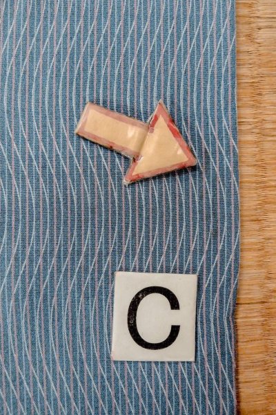 画像16: O1002B 女性用 単衣   シルク（正絹） 灰色がかった青,  縞 【中古】【USED】【リサイクル】 ★★★☆☆【O1002B】 (16)