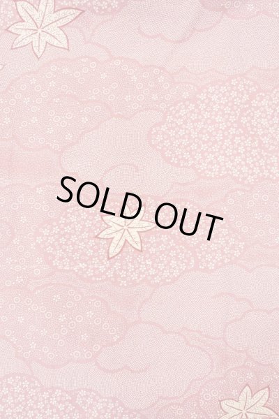 画像3: O1002E 女性用 小紋   シルク（正絹） 深い桃色,  花 【中古】【USED】【リサイクル】 ★★☆☆☆【O1002E】 (3)