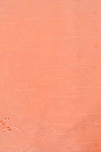 画像4: O1002F 女性用 色無地   シルク（正絹） 珊瑚色,  梅 【中古】【USED】【リサイクル】 ★★★★☆【O1002F】 (4)