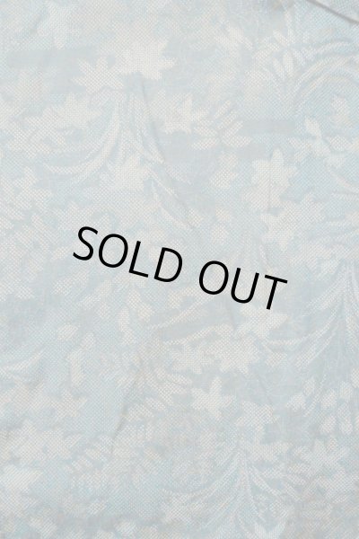 画像3: O1002J 女性用 紬   シルク（正絹） 深い灰色がかった水色,  花 【中古】【USED】【リサイクル】 ★☆☆☆☆【O1002J】 (3)