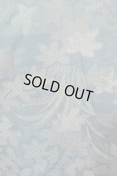 画像6: O1002J 女性用 紬   シルク（正絹） 深い灰色がかった水色,  花 【中古】【USED】【リサイクル】 ★☆☆☆☆【O1002J】 (6)