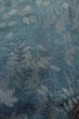 画像7: O1002J 女性用 紬   シルク（正絹） 深い灰色がかった水色,  花 【中古】【USED】【リサイクル】 ★☆☆☆☆【O1002J】 (7)