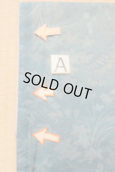 画像14: O1002J 女性用 紬   シルク（正絹） 深い灰色がかった水色,  花 【中古】【USED】【リサイクル】 ★☆☆☆☆【O1002J】 (14)