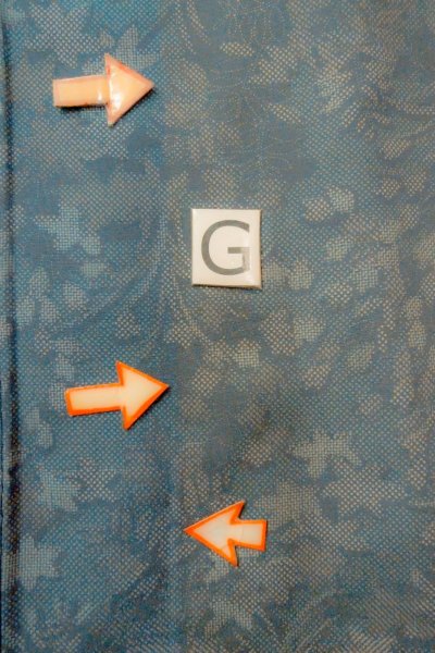 画像20: O1002J 女性用 紬   シルク（正絹） 深い灰色がかった水色,  花 【中古】【USED】【リサイクル】 ★☆☆☆☆【O1002J】 (20)