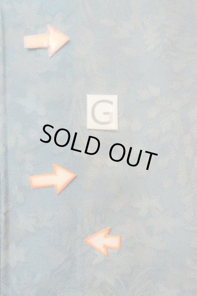 画像20: O1002J 女性用 紬   シルク（正絹） 深い灰色がかった水色,  花 【中古】【USED】【リサイクル】 ★☆☆☆☆【O1002J】 (20)