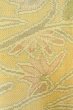 画像7: O1002M 女性用 紬   シルク（正絹） 淡い黄色,  花 【中古】【USED】【リサイクル】 ★★★★☆【O1002M】 (7)