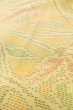 画像8: O1002M 女性用 紬   シルク（正絹） 淡い黄色,  花 【中古】【USED】【リサイクル】 ★★★★☆【O1002M】 (8)