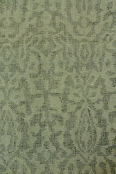 画像4: O1002O 女性用 紬   麻 灰色がかった緑色,  更紗 【中古】【USED】【リサイクル】 ★☆☆☆☆【O1002O】 (4)