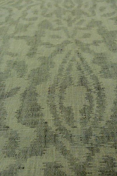 画像9: O1002O 女性用 紬   麻 灰色がかった緑色,  更紗 【中古】【USED】【リサイクル】 ★☆☆☆☆【O1002O】 (9)