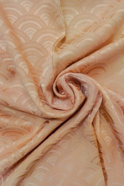 画像12: O1002R 女性用 色無地   シルク（正絹） 淡い薄い桃色,  【中古】【USED】【リサイクル】 ★★☆☆☆【O1002R】 (12)