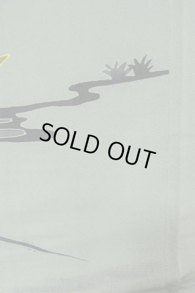 画像15: O1002S 女性用 色無地   シルク（正絹） 薄い灰色がかった緑色,  【中古】【USED】【リサイクル】 ★★☆☆☆【O1002S】 (15)