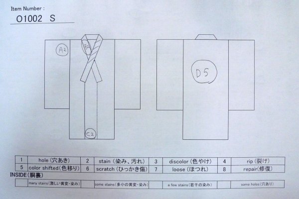 画像16: O1002S 女性用 色無地   シルク（正絹） 薄い灰色がかった緑色,  【中古】【USED】【リサイクル】 ★★☆☆☆【O1002S】 (16)