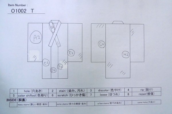 画像13: O1002T 女性用 色無地   シルク（正絹） 光沢のある薄い黄緑色,  【中古】【USED】【リサイクル】 ★★☆☆☆【O1002T】 (13)