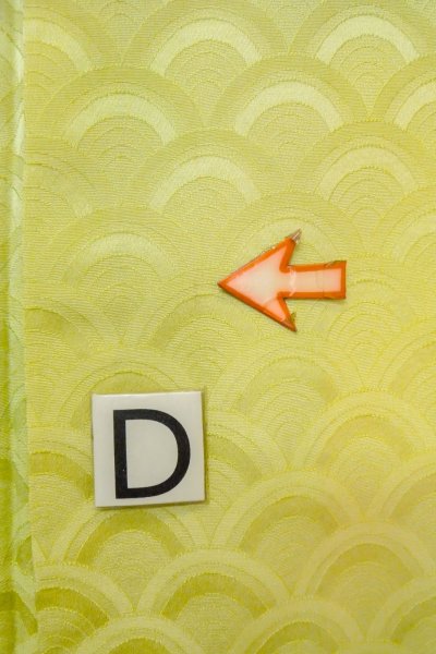 画像17: O1002T 女性用 色無地   シルク（正絹） 光沢のある薄い黄緑色,  【中古】【USED】【リサイクル】 ★★☆☆☆【O1002T】 (17)