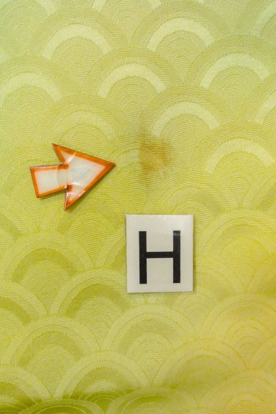 画像21: O1002T 女性用 色無地   シルク（正絹） 光沢のある薄い黄緑色,  【中古】【USED】【リサイクル】 ★★☆☆☆【O1002T】 (21)