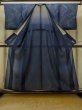画像2: O1002U 女性用 単衣   シルク（正絹） 深い藍,  抽象的模様 【中古】【USED】【リサイクル】 ★★☆☆☆【O1002U】 (2)