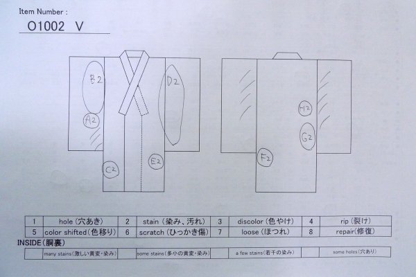 画像14: O1002V 女性用 付下げ   シルク（正絹） 薄い灰色がかった桃色,  菊 【中古】【USED】【リサイクル】 ★★☆☆☆【O1002V】 (14)
