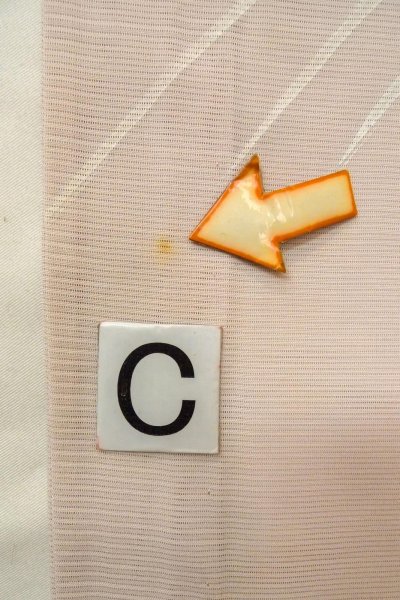 画像17: O1002V 女性用 付下げ   シルク（正絹） 薄い灰色がかった桃色,  菊 【中古】【USED】【リサイクル】 ★★☆☆☆【O1002V】 (17)