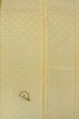 画像4: O1002X 女性用 付下げ   シルク（正絹） 光沢のある薄い黄色,  車輪 【中古】【USED】【リサイクル】 ★★★☆☆【O1002X】 (4)