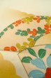 画像13: O1002Z 女性用 訪問着   シルク（正絹） 淡いアイボリー,  花 【中古】【USED】【リサイクル】 ★★☆☆☆【O1002Z】 (13)